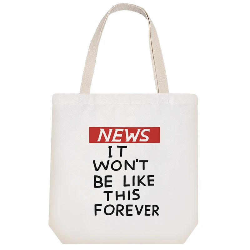 ساک خرید پارچه ای خندالو طرح News It Won't Be Like This Forever مدل توت بگ کد 6875
