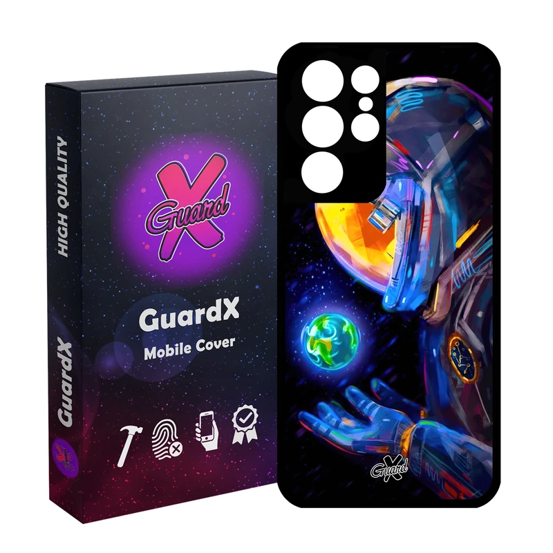 کاور گارد ایکس طرح فضانورد مدل Glass10496 مناسب برای گوشی موبایل سامسونگ Galaxy S21 Ultra