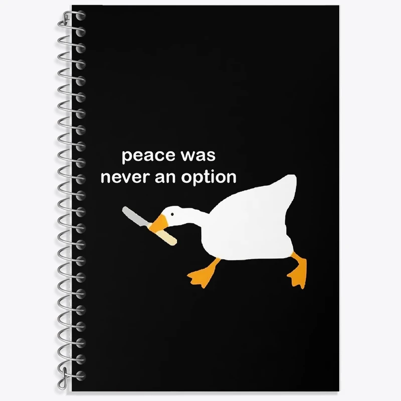 دفتر زبان 50 برگ خندالو مدل دو خط طرح Peace Was Never An Option کد F1946