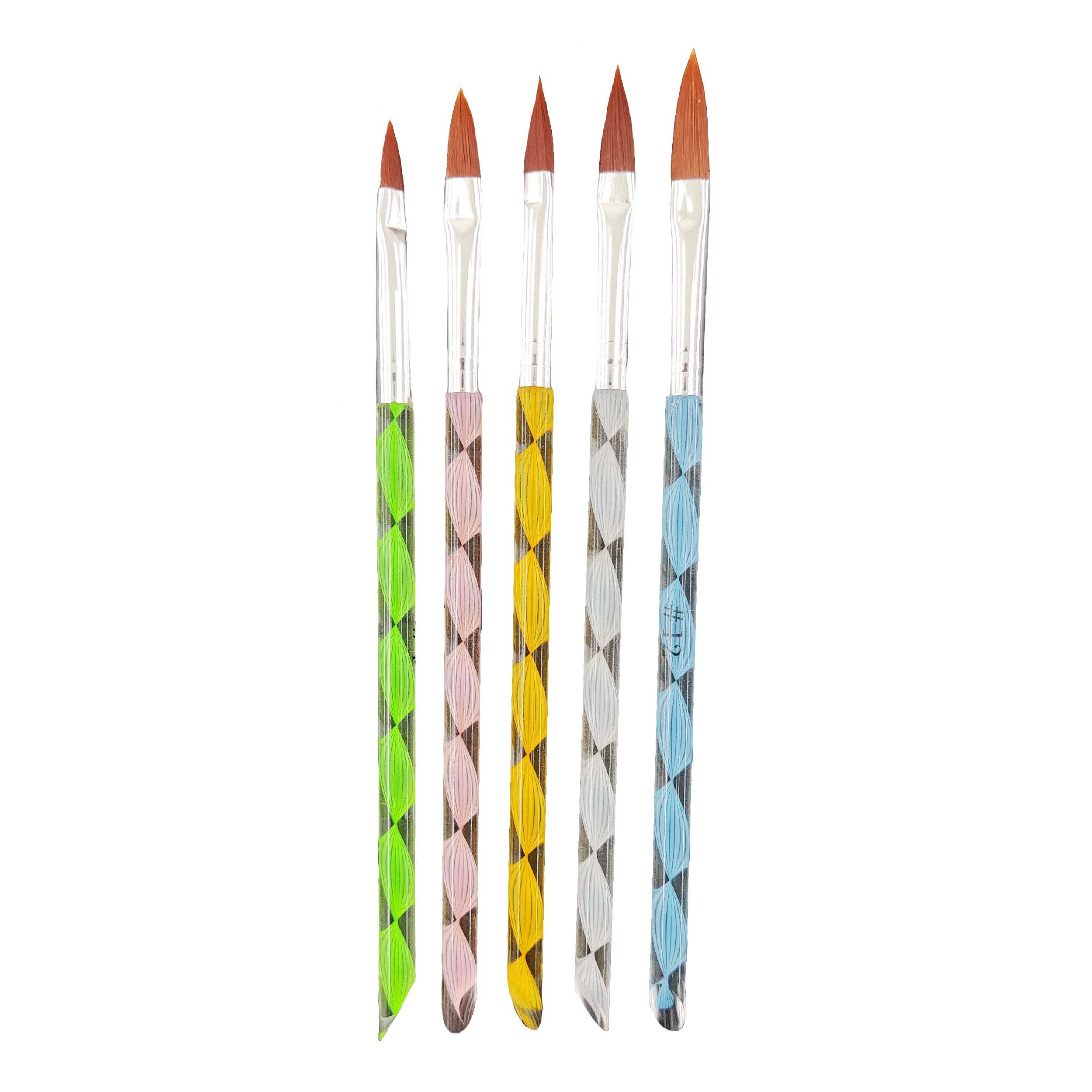 قلم موی طراحی ناخن مدل mm مجموعه 5 عددی