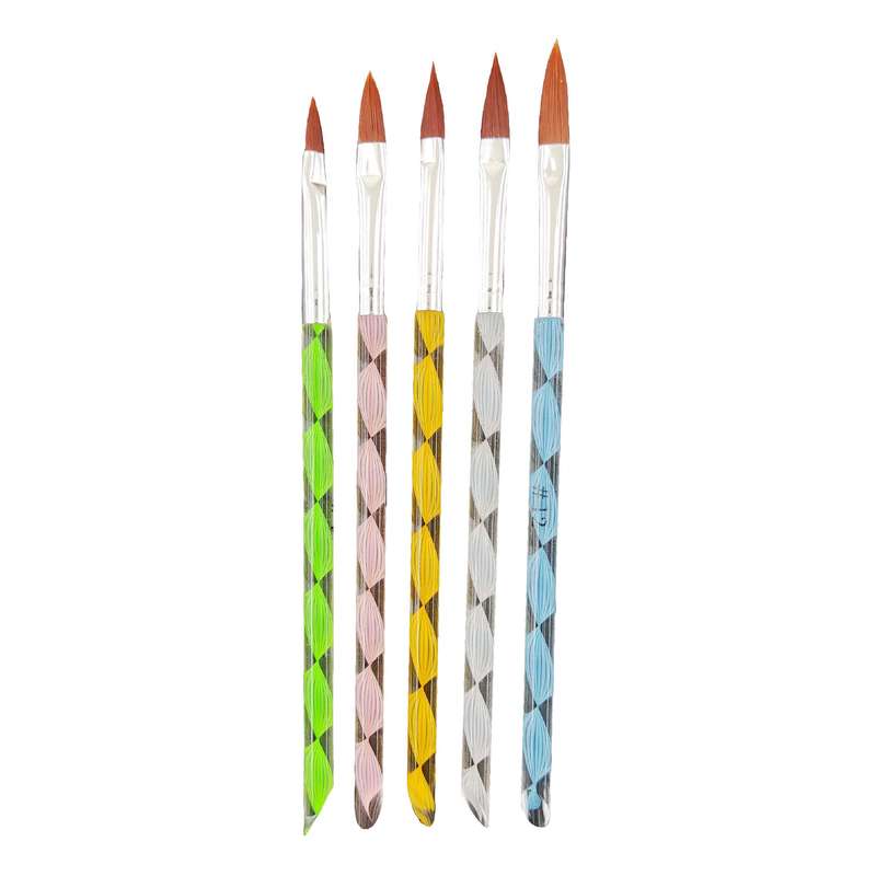 قلم موی طراحی ناخن مدل mm مجموعه 5 عددی