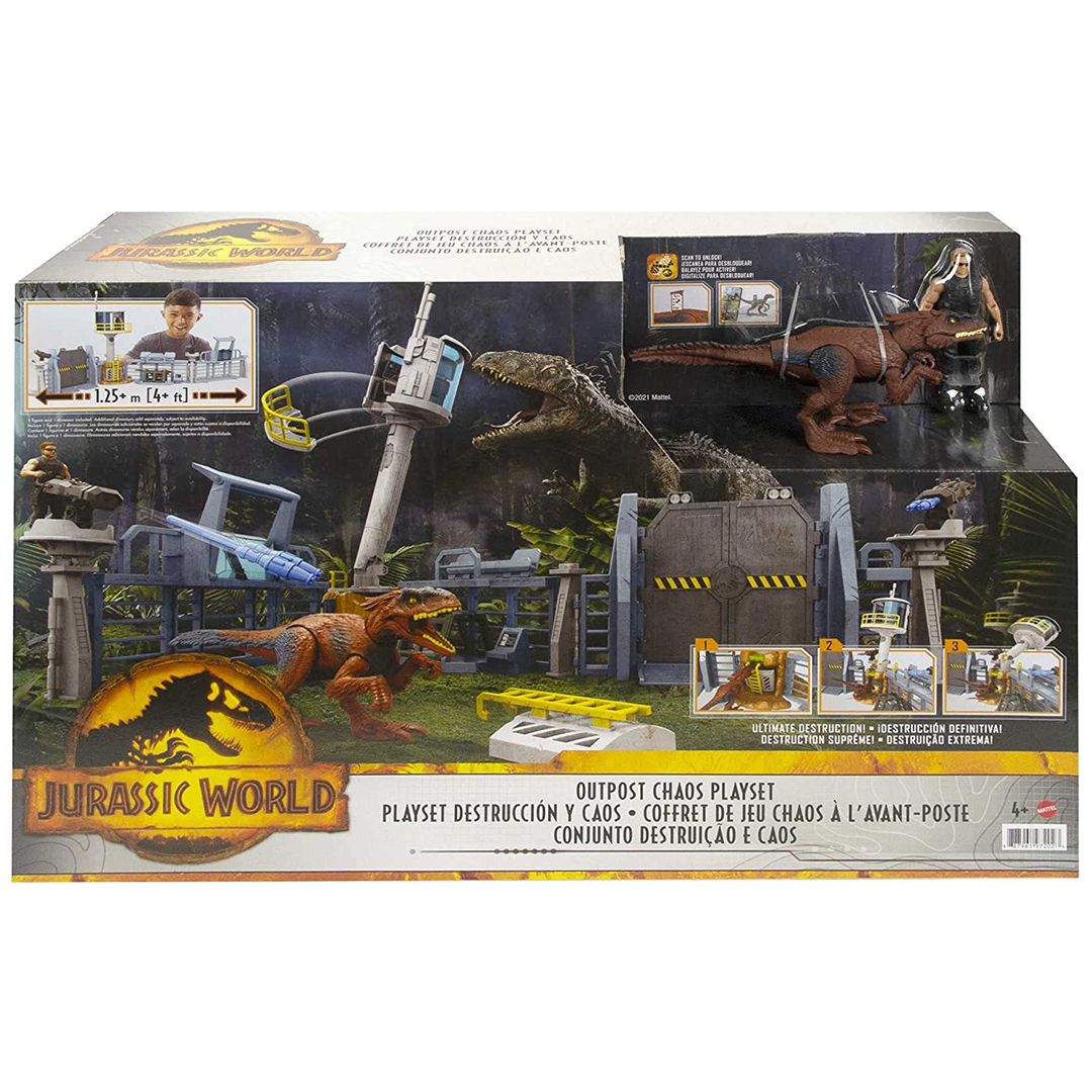 اکشن فیگور ماتیل مدل Jurassic World Outpost Chaos Playset
