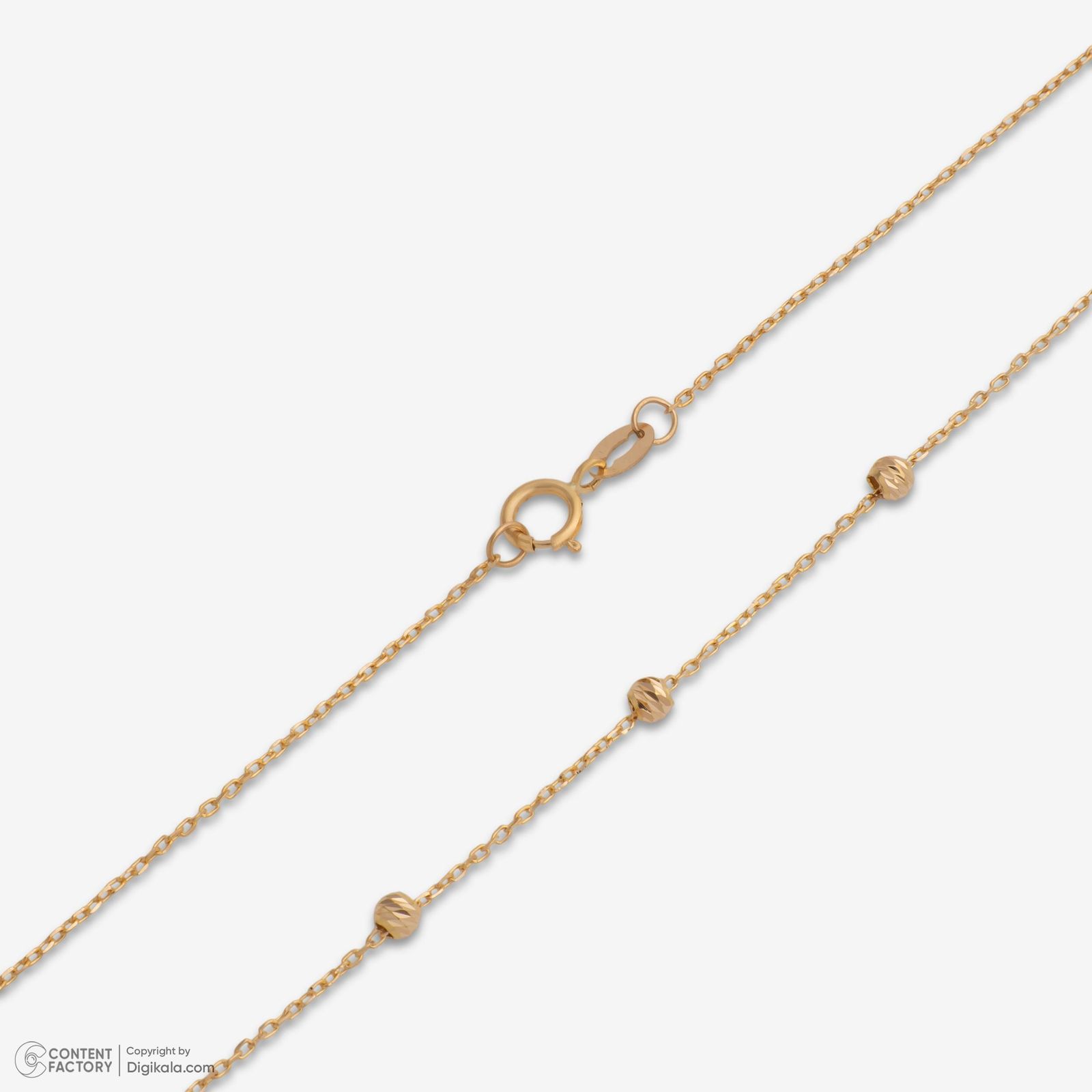 گردنبند طلا 18 عیار زنانه با زنجیر البرنادو حافا گلد مدل ونکلیف کد n007 -  - 3