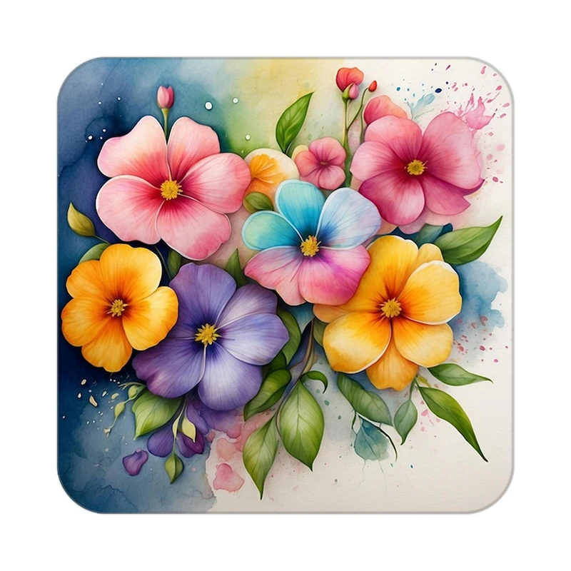 زیر لیوانی کاکتی طرح گل مدل mp19606