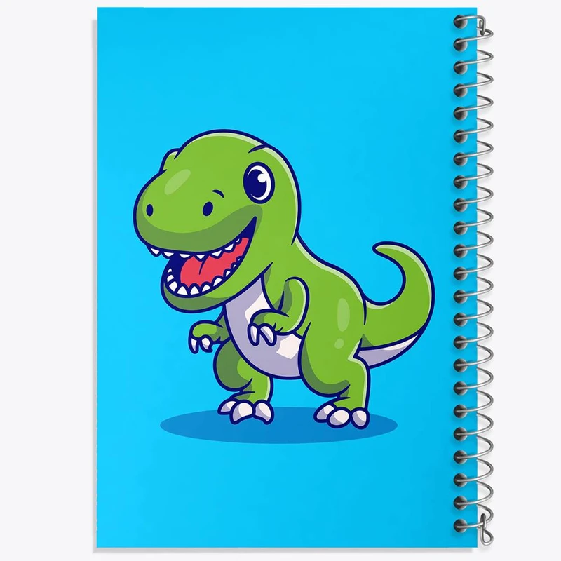 دفتر شطرنجی 50 برگ خندالو طرح دایناسور بامزه کد 29282