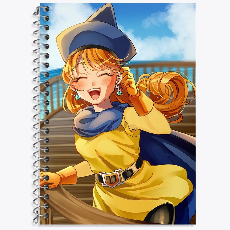 دفتر زبان 50 برگ خندالو مدل دو خط طرح بازی دراگون کوئست (Dragon Quest) کد 35249
