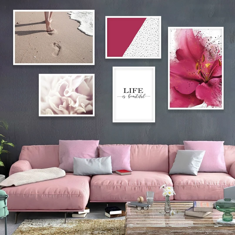 تابلو بکلیت طرح دکوراتیو مدرن مدل شاین اکلیلی W-960مجموعه 5 عددی