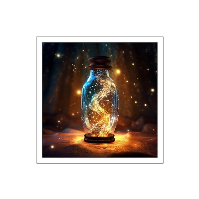 تابلو نوری بکلیت طرح شیشه کهکشانی مدل W-MID-16049