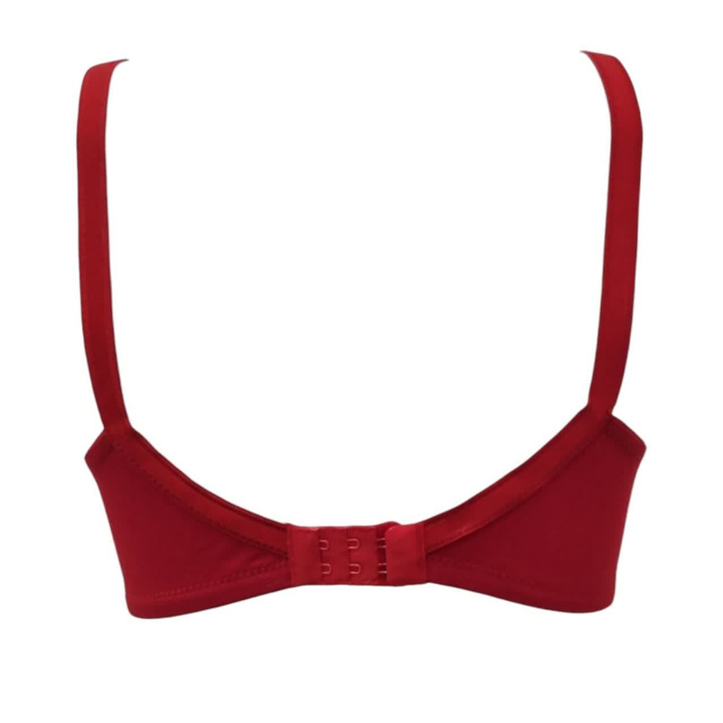 سوتین زنانه پوشینه مدل نخی آنتی باکتریال رنگ قرمز