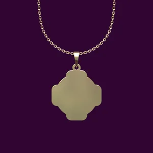 گردنبند طلا 18 عیار زنانه مدوپد مدل شکل هندسی کد P2-1-1077
