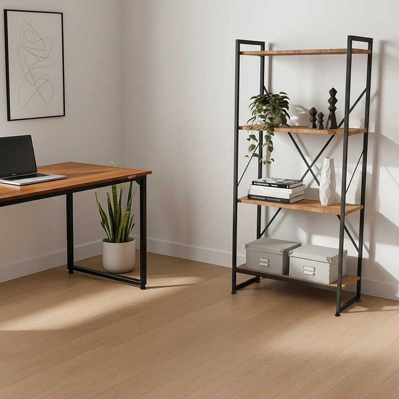 کتابخانه چهار طبقه دیزم مدل مونتاژی LIB_60×140_LIGHT