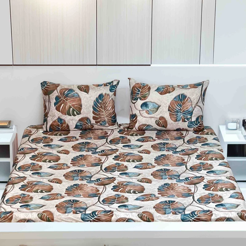 سرویس خواب 2 نفر 4 تکه مانیکاهوم مدل هاوایی شکلاتی