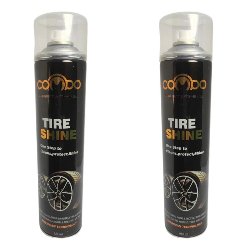 اسپری واکس لاستیک خودرو کومبو کد 0059 حجم 650 میلی لیتر بسته 2 عددی