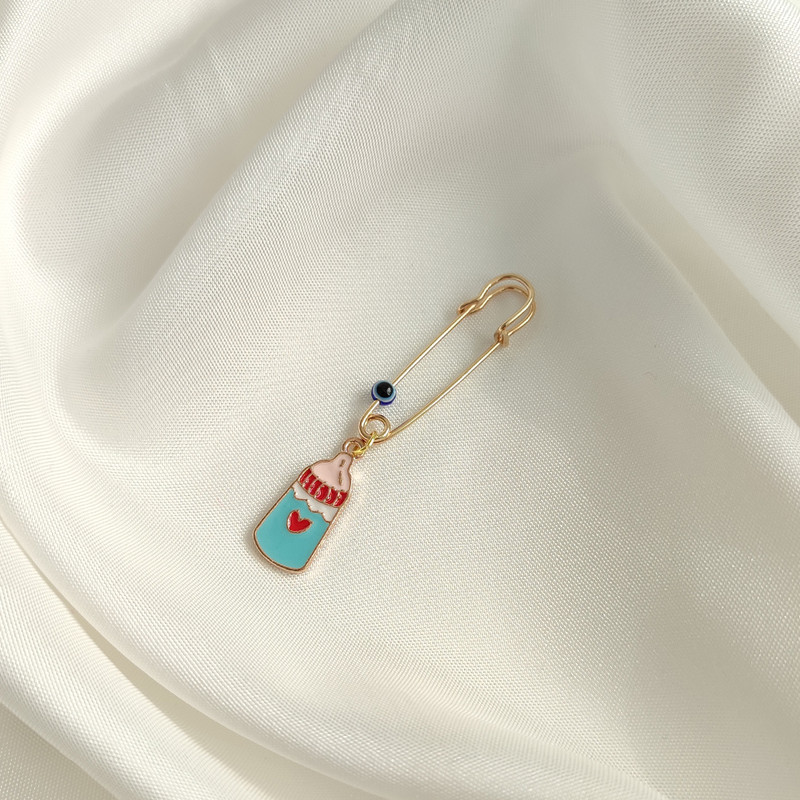 سنجاق سینه دخترانه لیمونار گالری مدل شیشه شیر