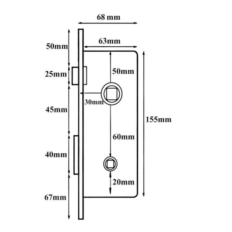 قفل در ناندل مدل 6/5