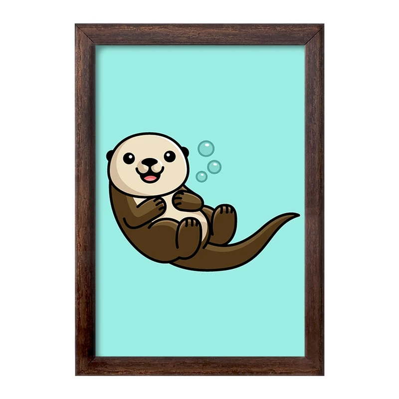 تابلو خندالو طرح حیوانات آبزی سمور آبی کد 28164