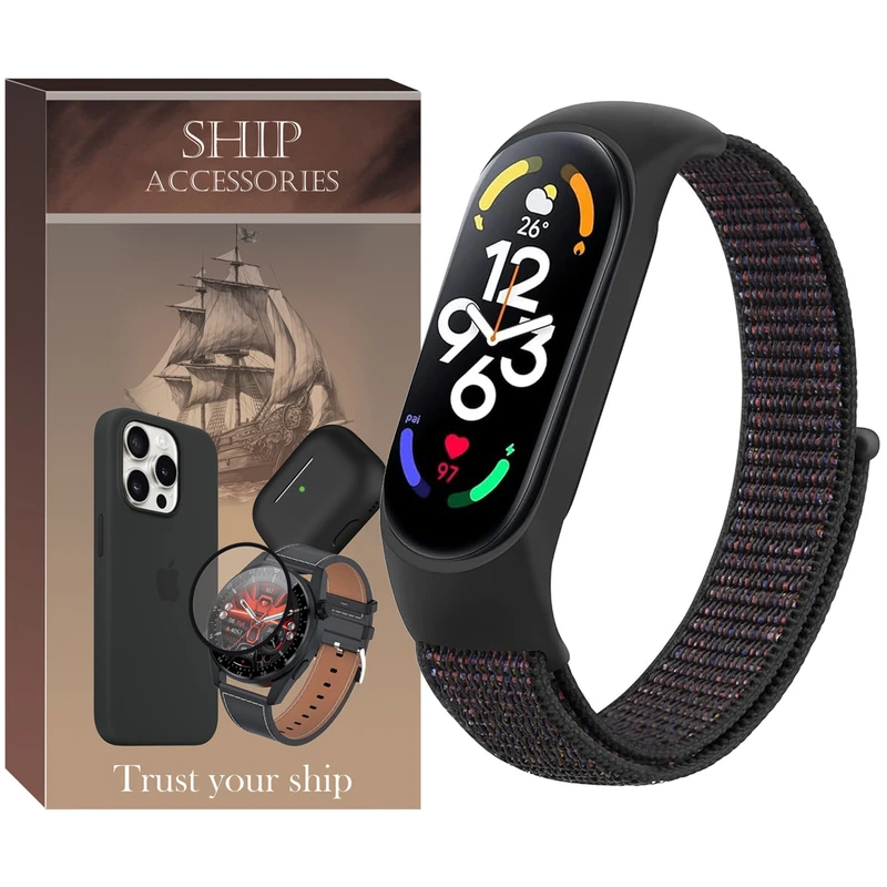 بند شیپ مدل Nylon SK SH مناسب برای ساعت هوشمند شیائومی Mi band 7