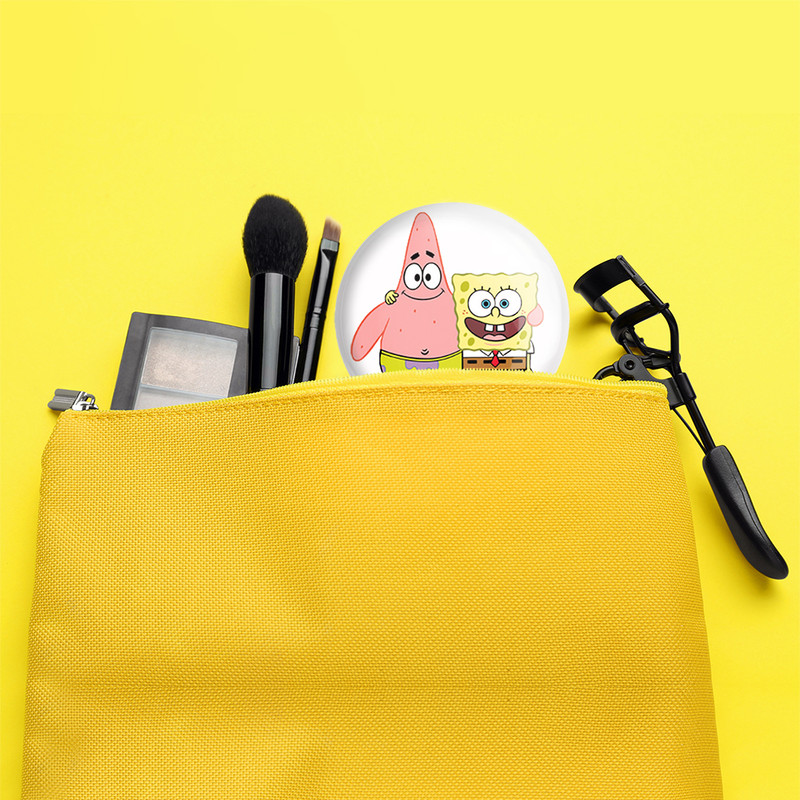 آینه جیبی خندالو مدل باب اسفنجی و پاتریک  کد 1318