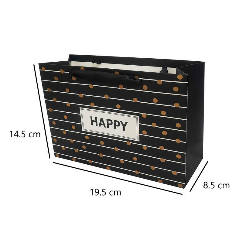 پاکت هدیه طرح خالخالی مدل HAPPY کد 11101011 پاکت هدیه طرح خالخالی مدل HAPPY کد 11101011