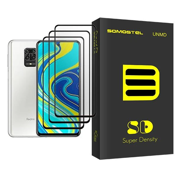 محافظ صفحه نمایش سوماستل مدل SD Glass MIX003 مناسب برای گوشی موبایل شیائومی Redmi Note 9S بسته سه عددی