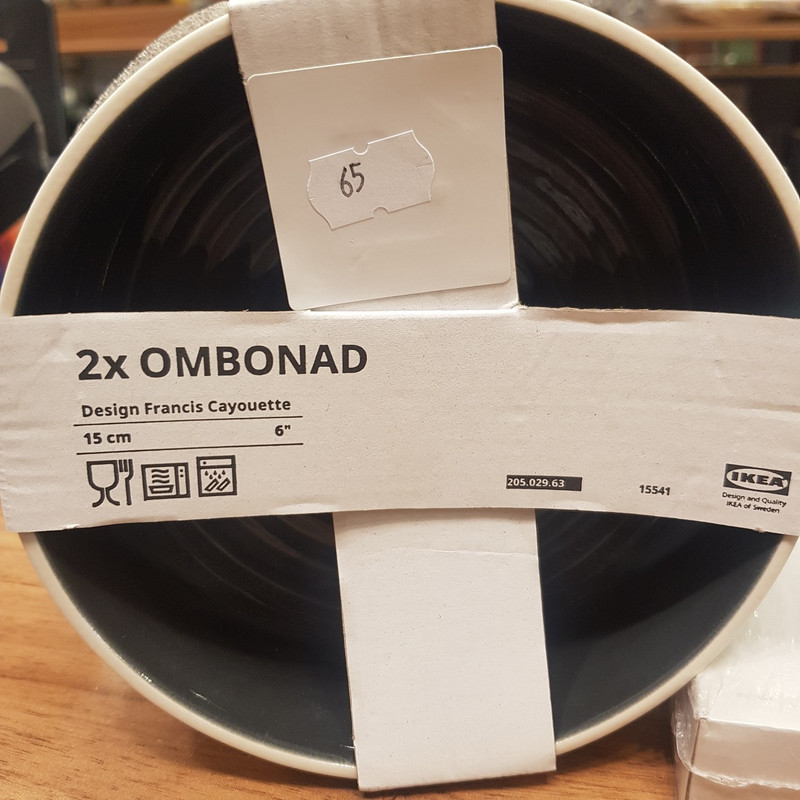 کاسه ایکیا مدل ombonad کد 2960 مجموعه 2 عددی