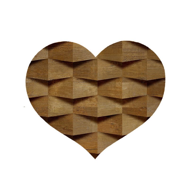 پادری مدل قلب طرح چوب کد 5939 سایز 90x90 سانتی متر 