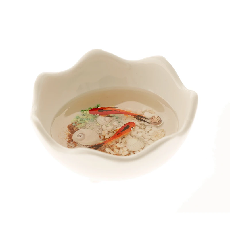 ظرف ماهی هفت سین داتینو مدل حوض مدرن طرح رزین