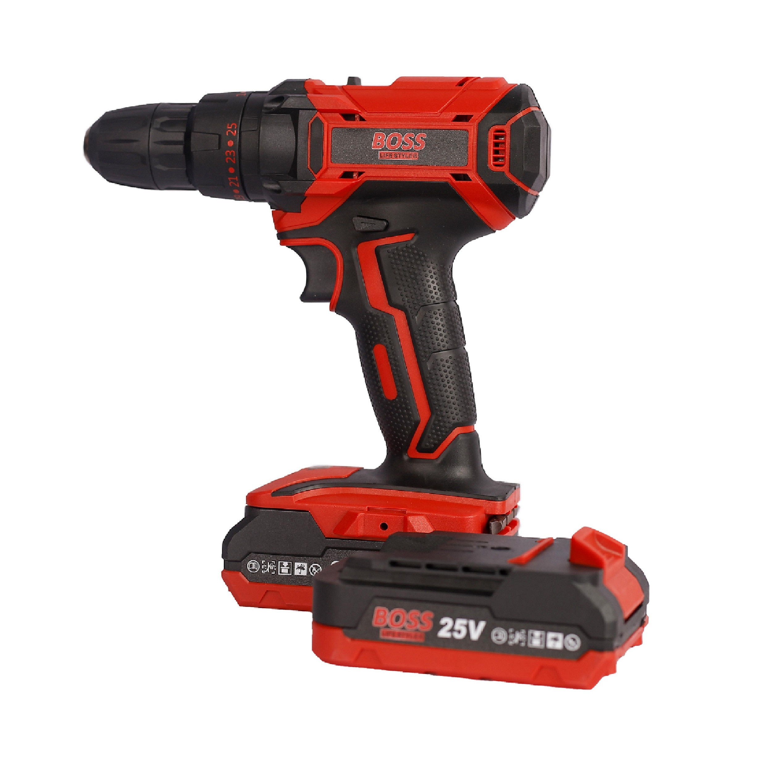 مجموعه 100 عددی دریل پیچ گوشتی چکشی شارژی باس مدل BS0025