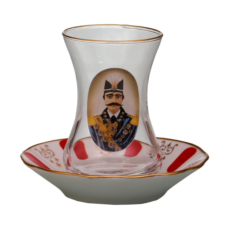 ست فنجان و نعلبکی 12 پارچه مدل NASERI/L/RED