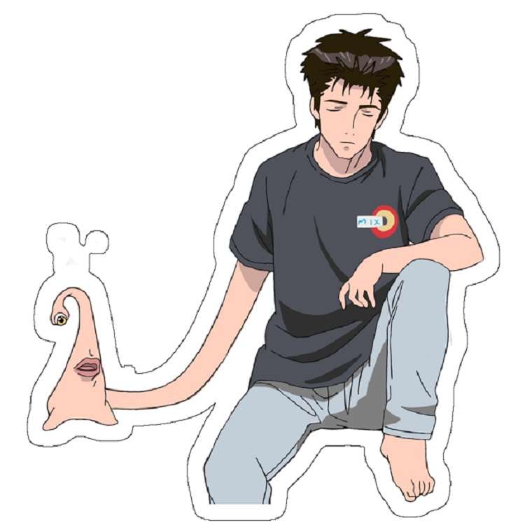 استیکر لپ تاپ مدل Shinichi Izumi and Migi