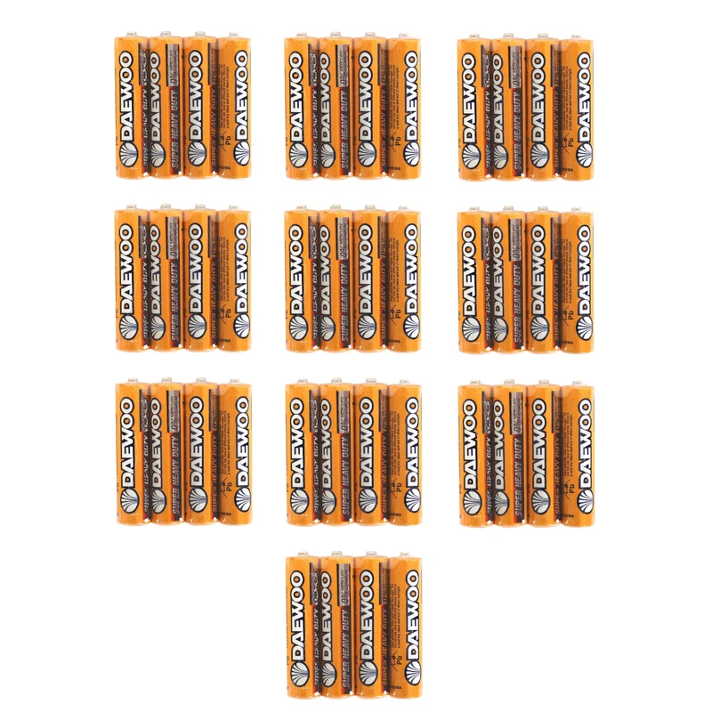 باتری نیم قلمی دوو مدل Super Heavy Duty بسته 40 عددی