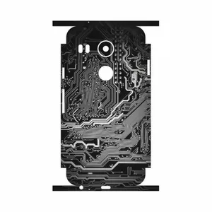 MAHOOT Black Printed Circuit Board-FullSkin Cover Sticker for Google Nexus 5X