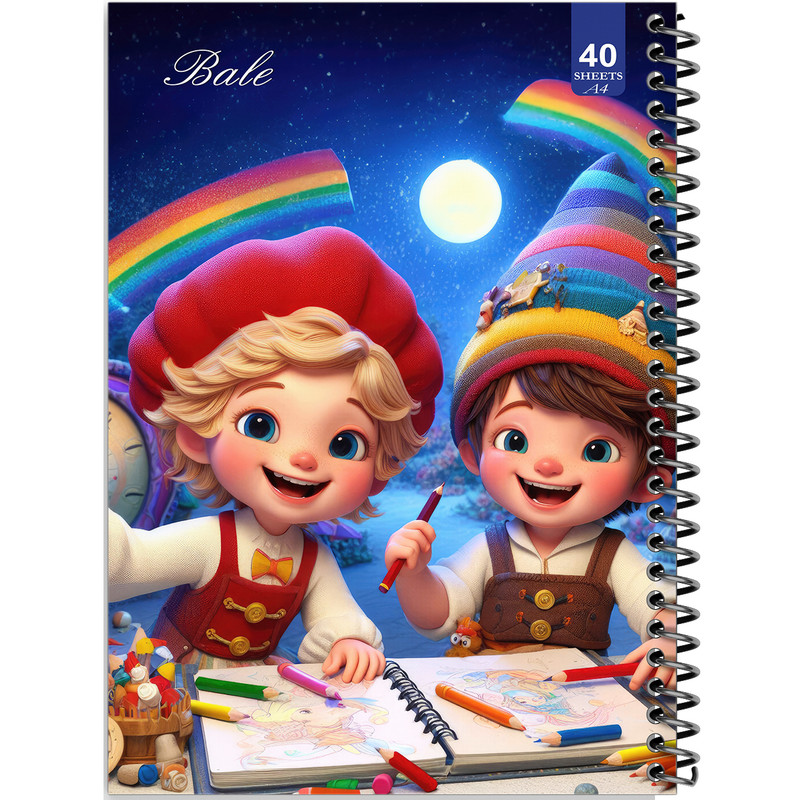 دفتر نقاشی 40 برگ انتشارات بله طرح پسرانه کد A4-K468