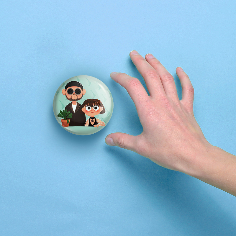 آینه جیبی خندالو مدل لئون و ماتیلدا  کد 3151