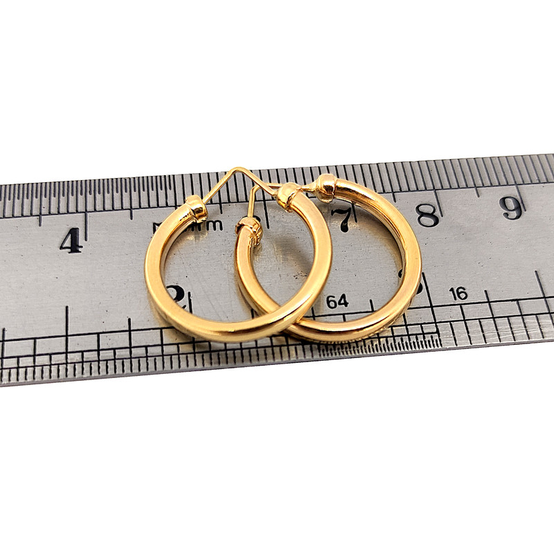 گوشواره حلقه ای طلا 18 عیار زنانه طلا و جواهرسازی افرا مدل ۱۸۳ - 4
