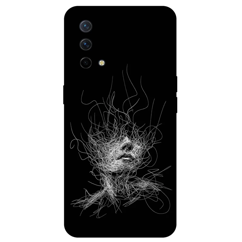 کاور مگافون طرح اسکچ صورت مدل 7423 مناسب برای گوشی موبایل وان پلاس Nord CE 5G