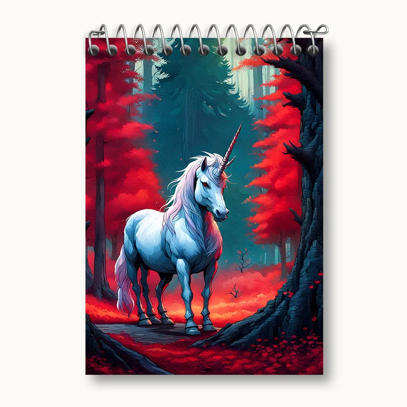 دفتر یادداشت 50 برگ خندالو طرح اسب تک شاخ کد N4537