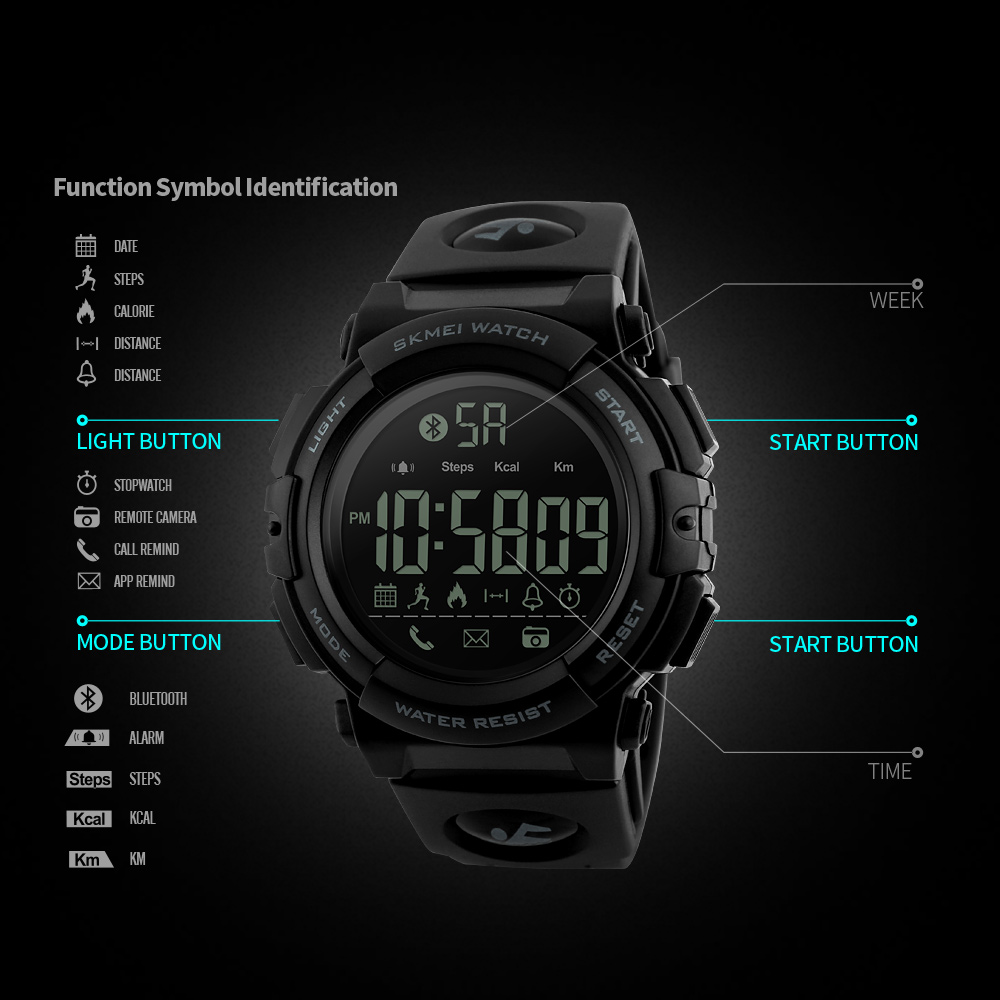 ساعت مچی دیجیتال اسکمی مدل 1303BK -  - 5