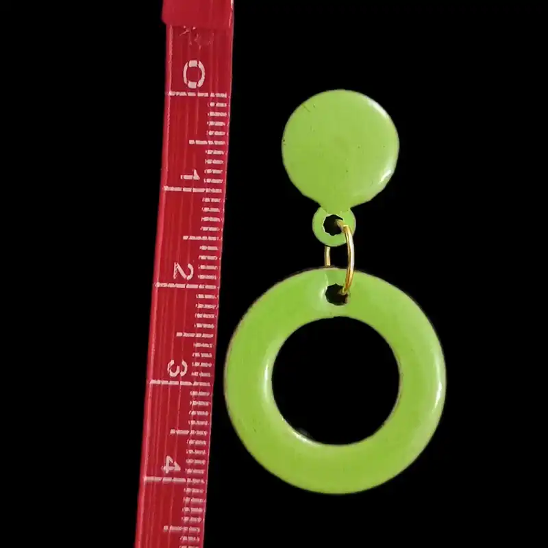 گوشواره زنانه مدل حلقه ای چوبی