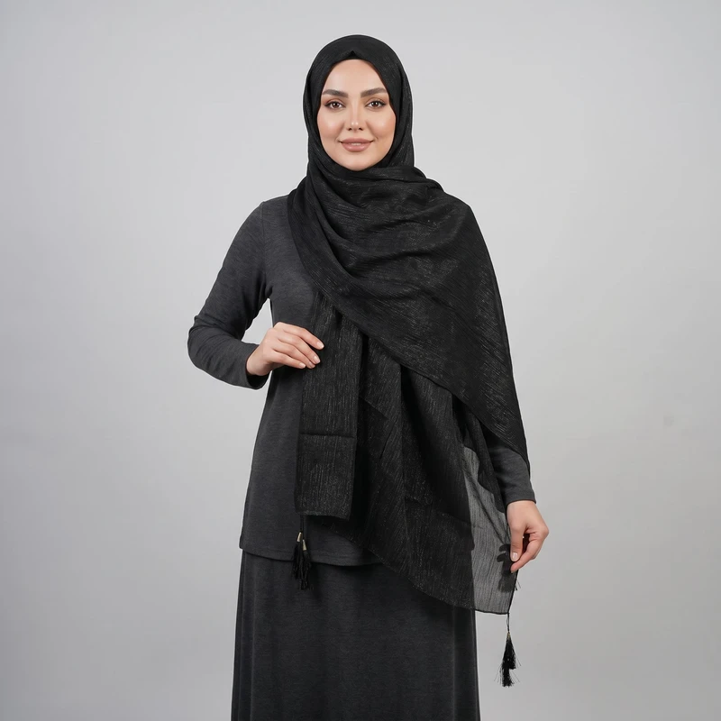 شال زنانه مدل حریر لمه کریشه مجلسی