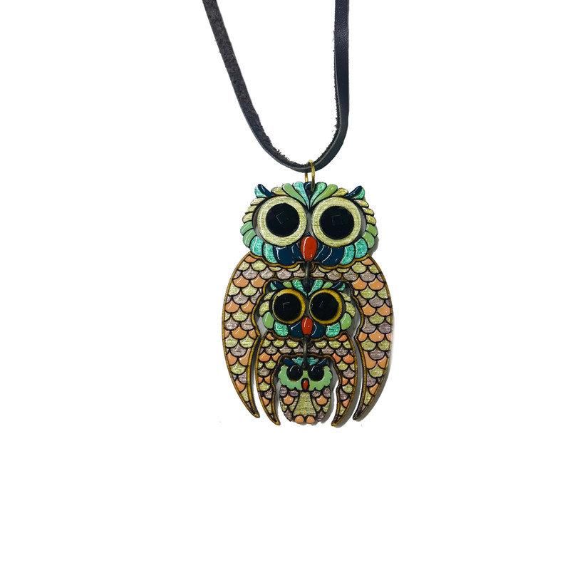 گردنبند دخترانه مدل جغد کد 02