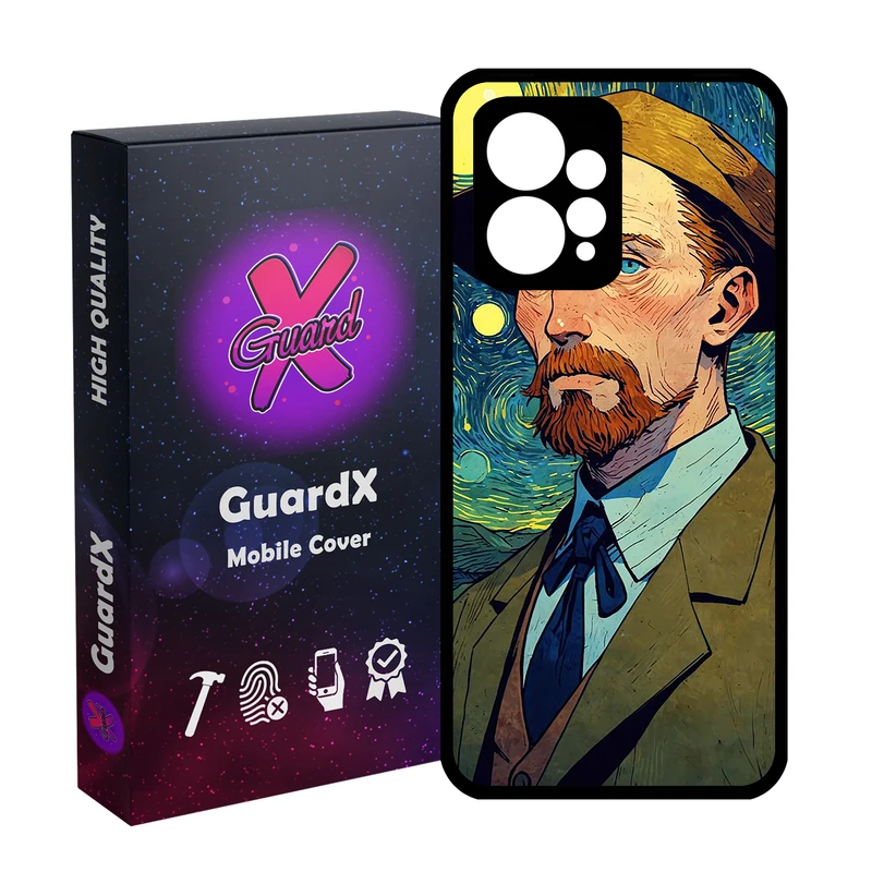 کاور گارد ایکس طرح ونگوگ مدل Glass10775 مناسب برای گوشی موبایل شیائومی Redmi Note 12 4G