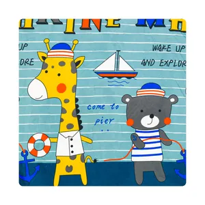 روکش لحاف مایکروفایبر آدنو مدل زرافه کوچولو کد MC10 یک نفره سایز 220x160 سانتی‌متر