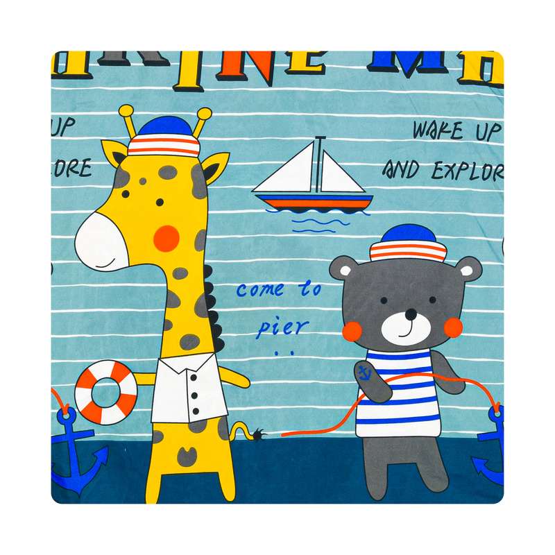 روکش لحاف مایکروفایبر آدنو مدل زرافه کوچولو کد MC10 یک نفره سایز 220x160 سانتی‌متر