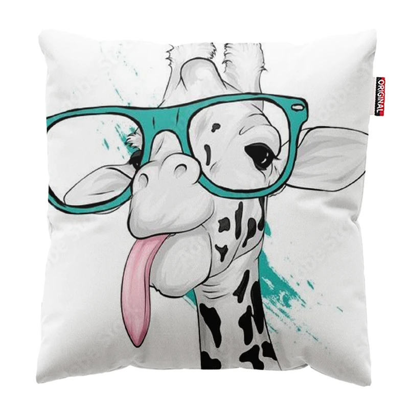 کوسن مدل زرافه کد 750 سایز 30x30 سانتی متر