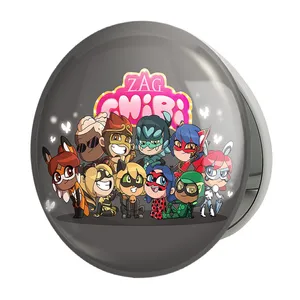 آینه جیبی خندالو طرح دختر کفشدوزکی مدل تاشو کد 25006 