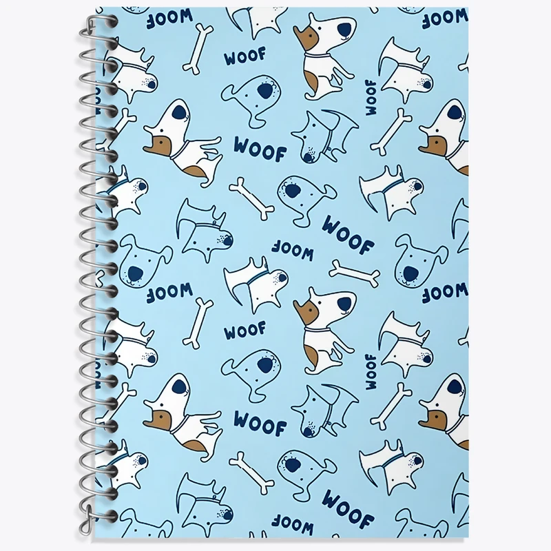 دفتر زبان 50 برگ خندالو مدل دو خط طرح پترن سگ کد N5411