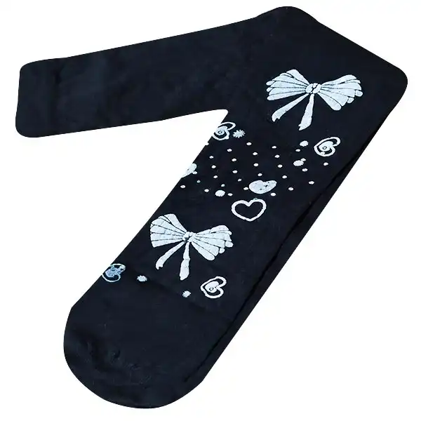 جوراب شلواری نوزادی مدل پاپیون رنگ مشکی