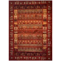 فرش ماشینی 700 شانه زمینه لاکی حاشیه لاکی مدل&nbsp;بلوچ bcf کد 801