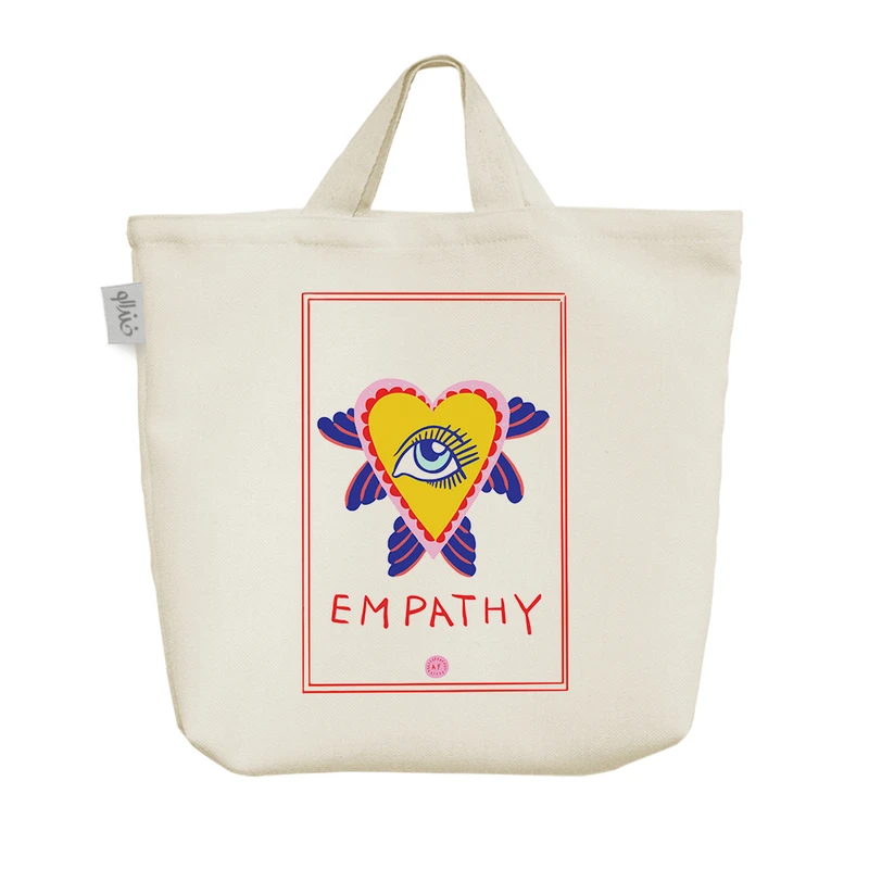 ساک خرید خندالو مدل قلب چشم دار کد 7389